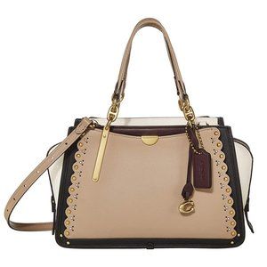 Coach Colorblock Dreamer Rivets and Scalloped Edges EUC